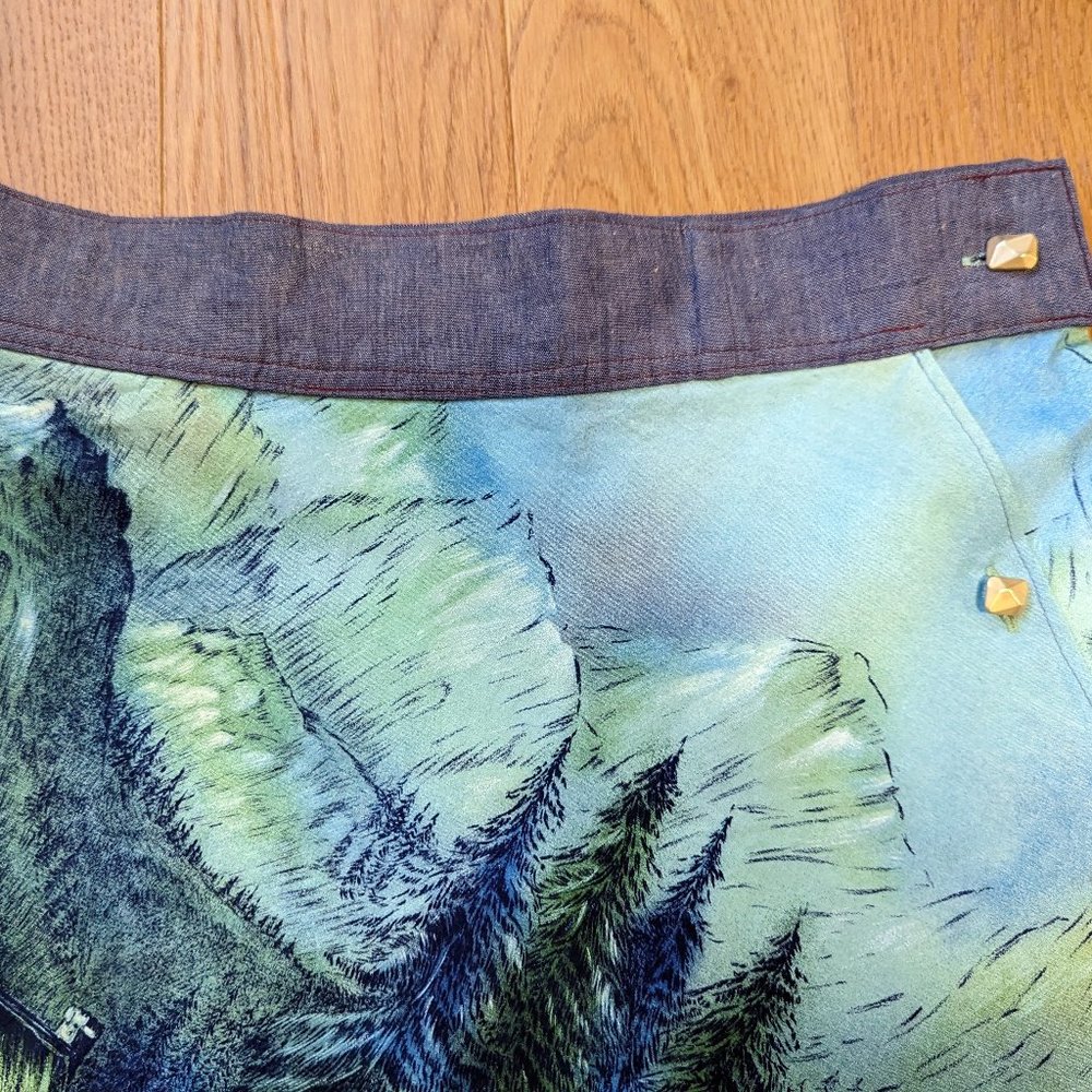 John Wolf Wrap Skirt Goldrush Mountain HANDMADE - Picture 8 of 8